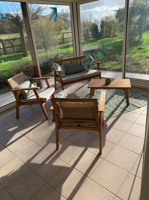 Gite 3 Etoiles Les Gourlines Avec Balneo, Veranda, Piscine Et Garage Avermes Luaran gambar
