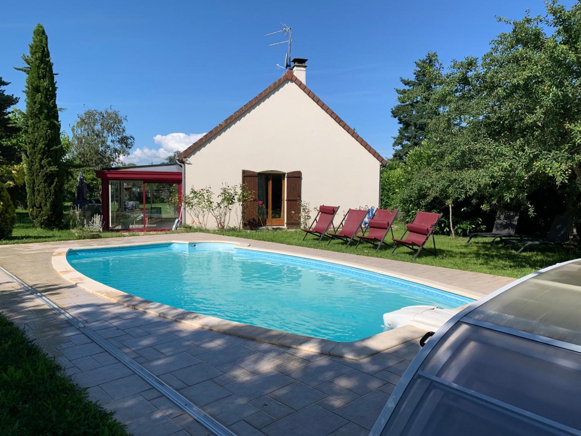 Gite 3 Etoiles Les Gourlines Avec Balneo, Veranda, Piscine Et Garage Avermes Luaran gambar
